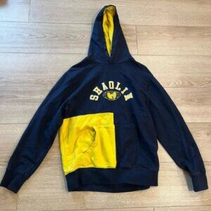 Wu Tang Clan Wear Hoodie Shaolin Embroidered Blue Yellow Colorblock Mens Size M